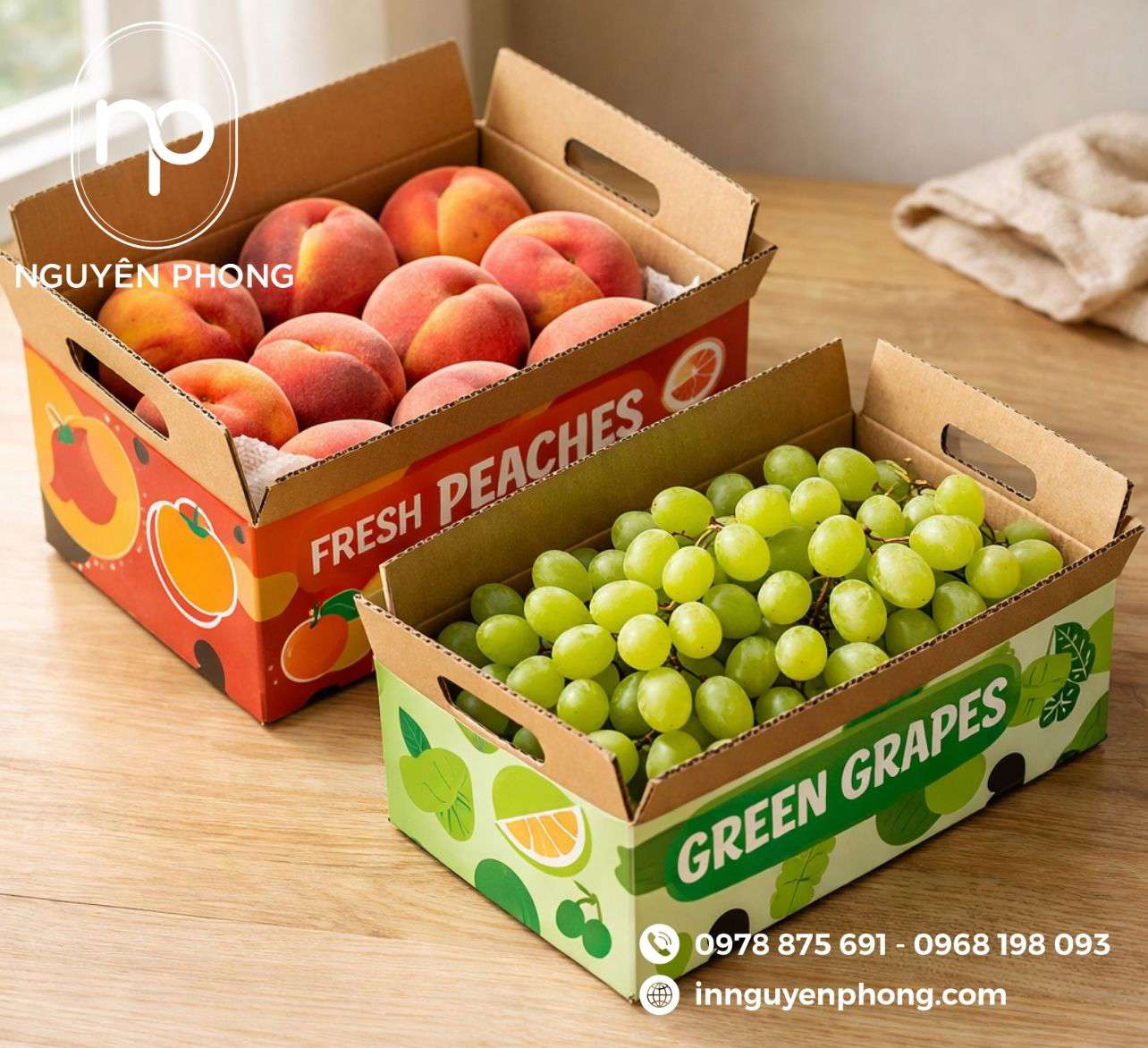 Mẫu thùng carton 5 lớp có tay cầm 